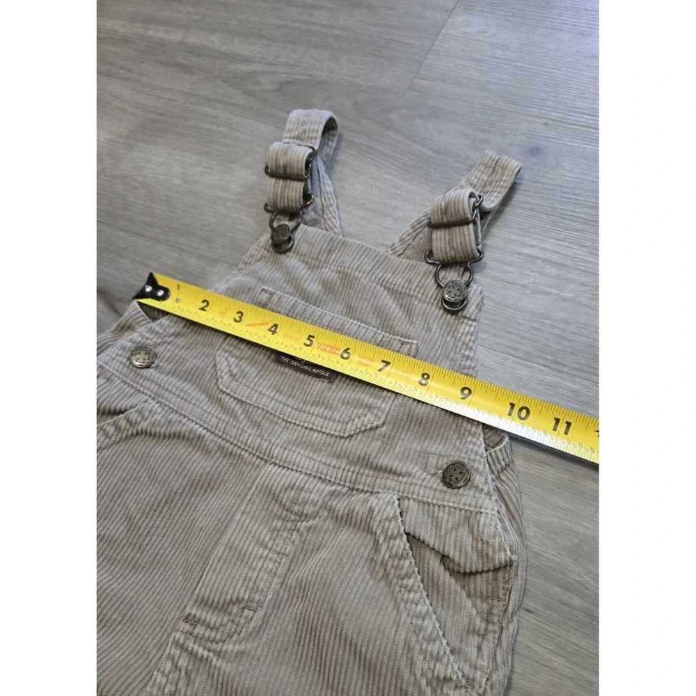 OshKosh B'gosh Vintage Brown Corduroy Vestbak Overalls Size 18M Cargo Bib